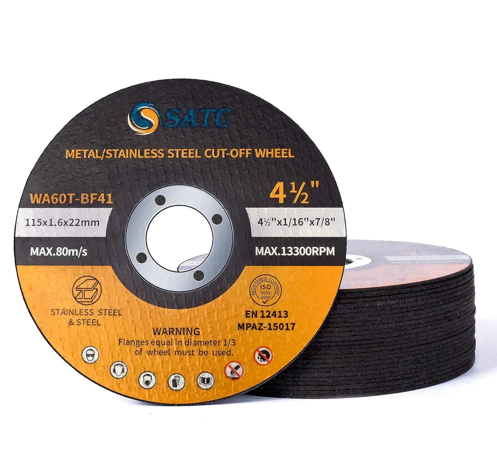 25pcs 4 1/2 Inch Aluminum Oxide Cutting Wheel 4.5 X 1/16 X 7/8 Inch Angle Grinder Abrasive Tool