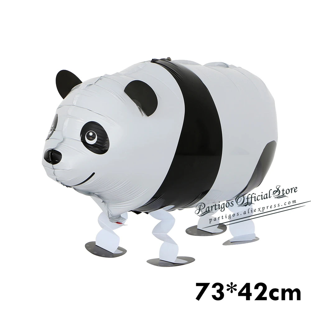 Mixes andando animais balões de hélio bonito gato cão panda dinossauro tigre animal de estimação balões de ar decorações de festa de aniversário crianças e adultos