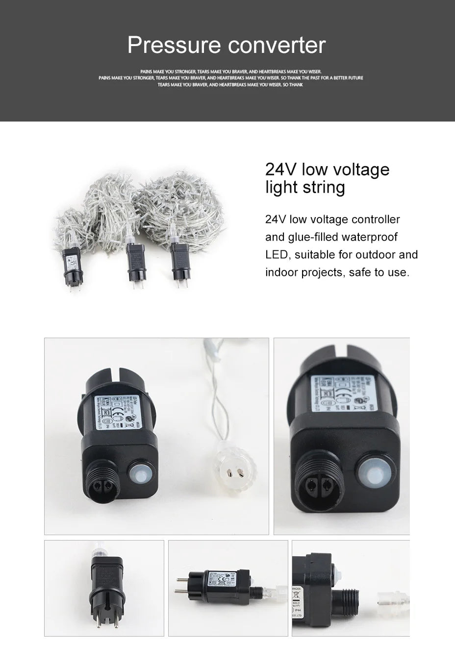 Luzes de Natal LED 24V-31V 100M 50M 30M 20M 10M à Prova d'Água, Guirlanda de Luzes de Fada para Árvore, Iluminação de Natal ao Ar Livre