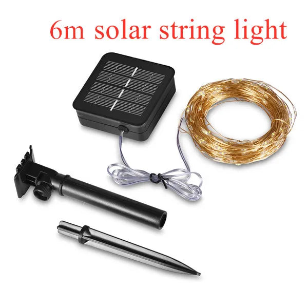 Led ao ar livre solar lamps10m/20m/30m/50m leds luzes da corda de fadas feriado festa natal guirlandas jardim solar à prova dwaterproof água luz