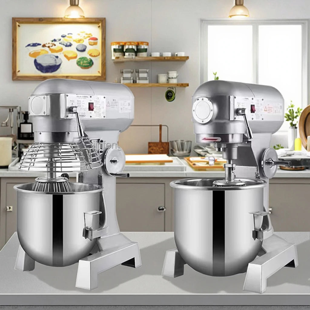 3/5/7/10L Heavy Duty Electric Food Mixer Stainless Steel Mixing Bowl Tilt-Head Design Plastic Housing 100% Electric Power