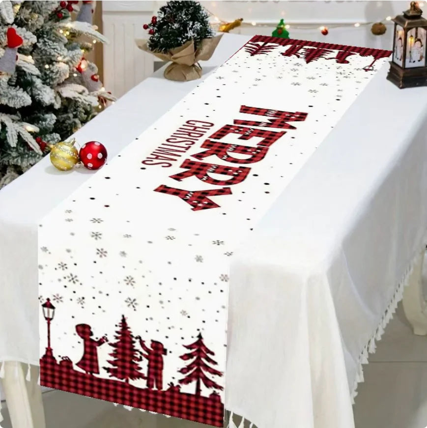 2026 Christmas Table Runner Christmas Decoration for Home Tablecloth Navid Noel Xmas Gifts New Year Natal Drop Shipping