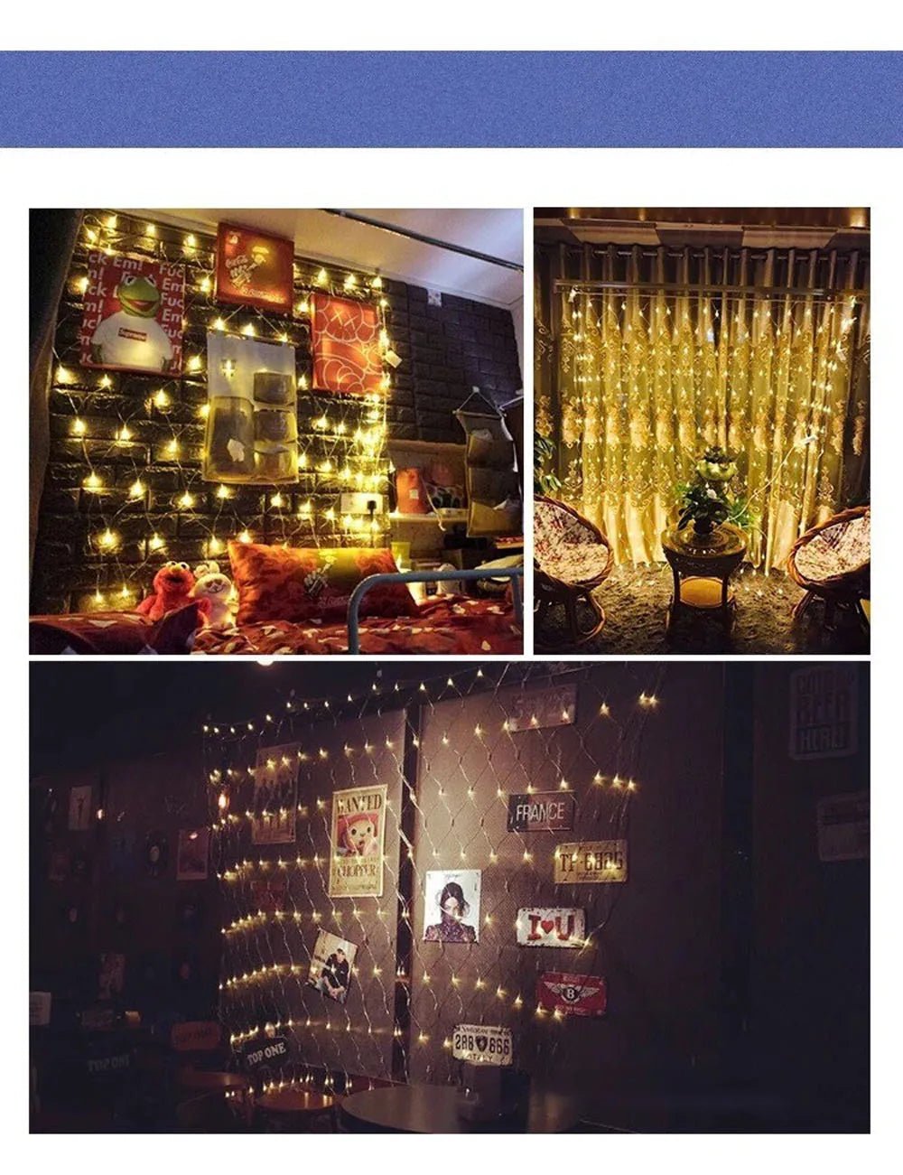 Rede de luzes de natal 6m x 4m led luzes de malha decoração do jardim ao ar livre festão rua guirlanda fada festa de natal decoração de casamento