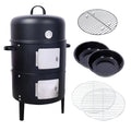 Overseas Stock Free Shipping 17 Inch Steel Charcoal Smoker Heavy Duty Round BBQ Grill for Outdoor Cooking