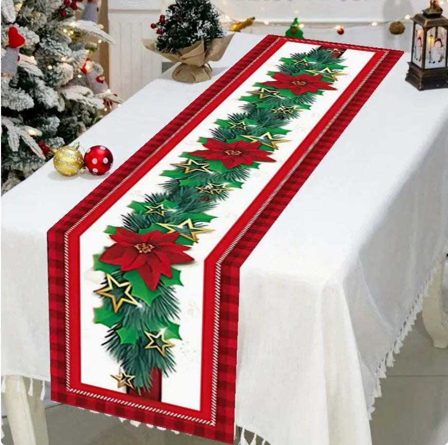 2026 Christmas Table Runner Christmas Decoration for Home Tablecloth Navid Noel Xmas Gifts New Year Natal Drop Shipping