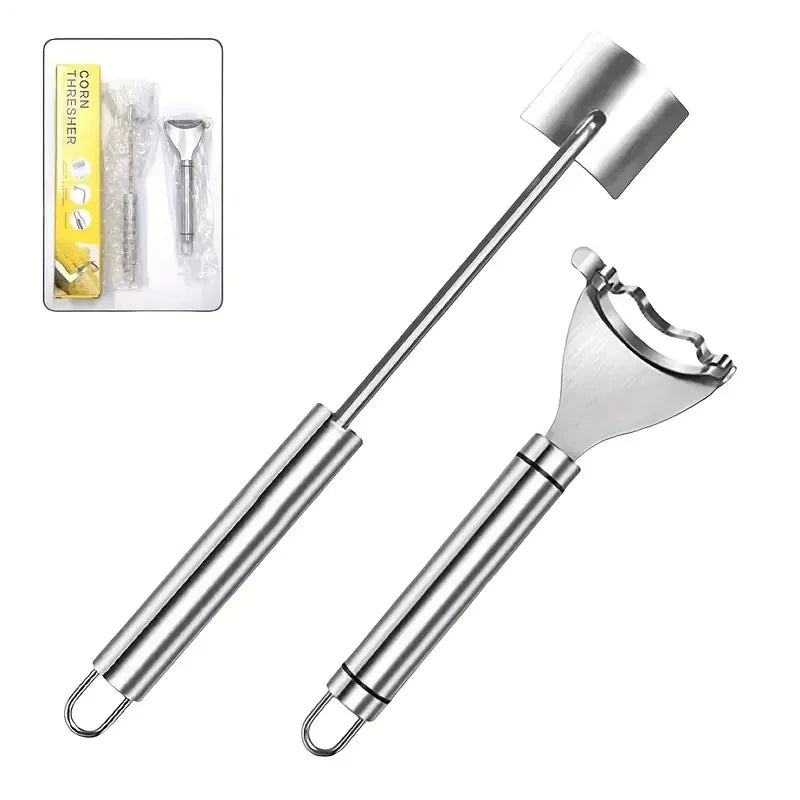 2-piece corn stripper, stainless steel corn scraper, creative corn peeler, kitchen vegetable peeler, reusable
