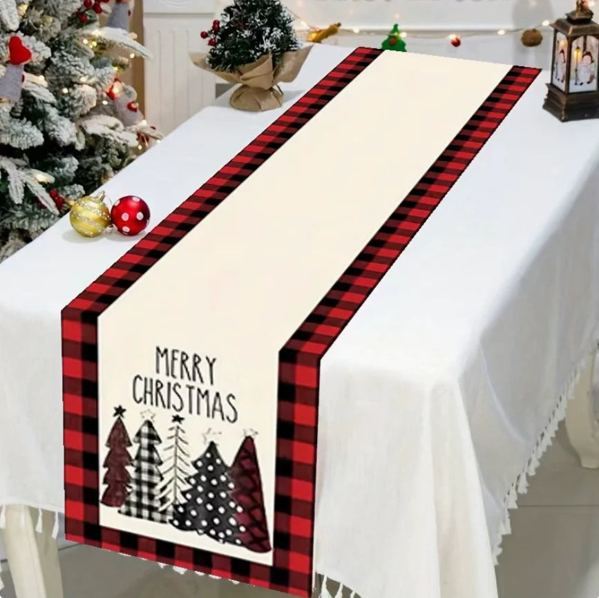 2026 Christmas Table Runner Christmas Decoration for Home Tablecloth Navid Noel Xmas Gifts New Year Natal Drop Shipping