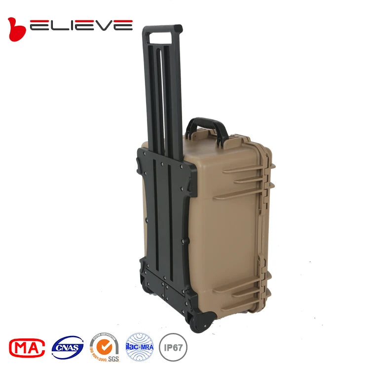 Hot Selling Large Hard Plastic Travel Tool Case Waterproof Portable Trolley with Wheels for Outdoor Use OEM Customizable
