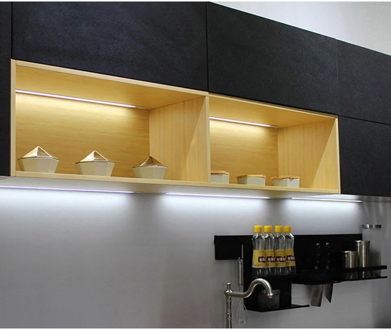 Barra de Luz LED em Perfil de Alumínio 30cm 40cm 50cm Iluminação Interna Luminária para Cozinha Armário Decoração de Natal Luzes de Fundo para Parede