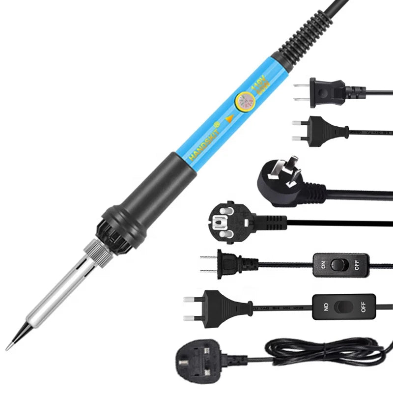 Dropshipping 60W Soldaring Soldering Iron DIY Professional Set Wood Burning Kit Ferro De Solda  Electric Soldering Iron