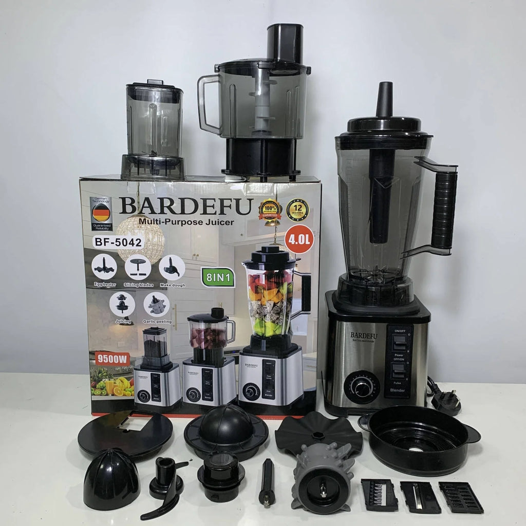 Heavy Duty 8 in 1 Multifunctional Commercial Mixer and Grinder 9500W Electric Food Processor Multi Purpose Juicer Blender
