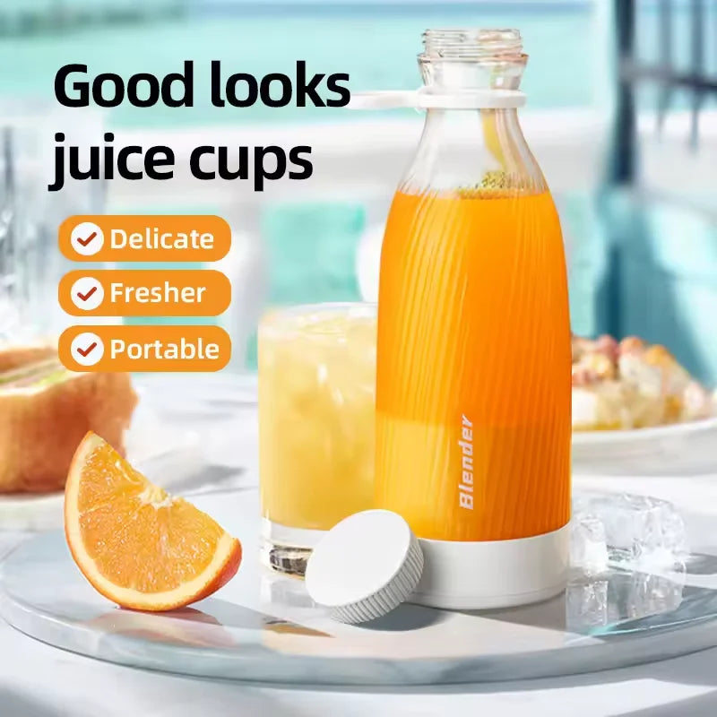 Powerful Mini Cordless Handheld Juicer Cup Blender 6 Blades Variable Speed Mixer Convenient Food Mixing Machine Blending Shaking
