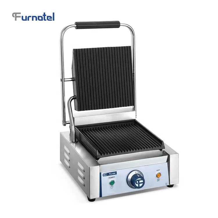FURNOTEL | Electric Panini Grill Sandwich Makers Fast Heating Grooved Hot Plate