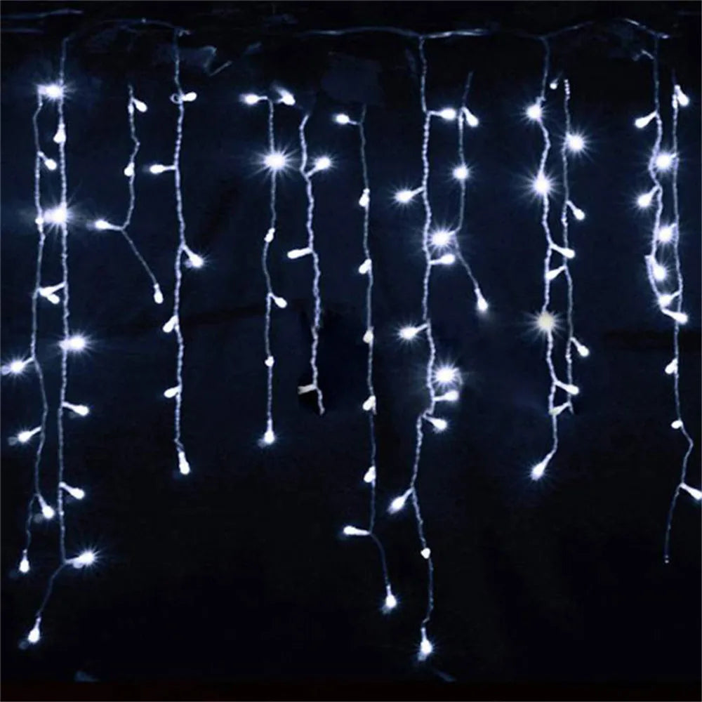 Luzes de natal cachoeira decoração ao ar livre 5m droop 0.4-0.6m luzes led cortina luzes da corda festa ggarden beirais decoração