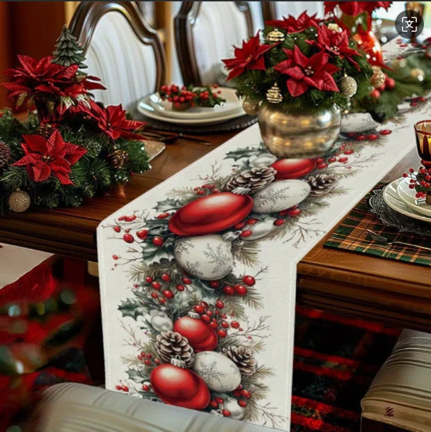 2026 Christmas Table Runner Christmas Decoration for Home Tablecloth Navid Noel Xmas Gifts New Year Natal Drop Shipping