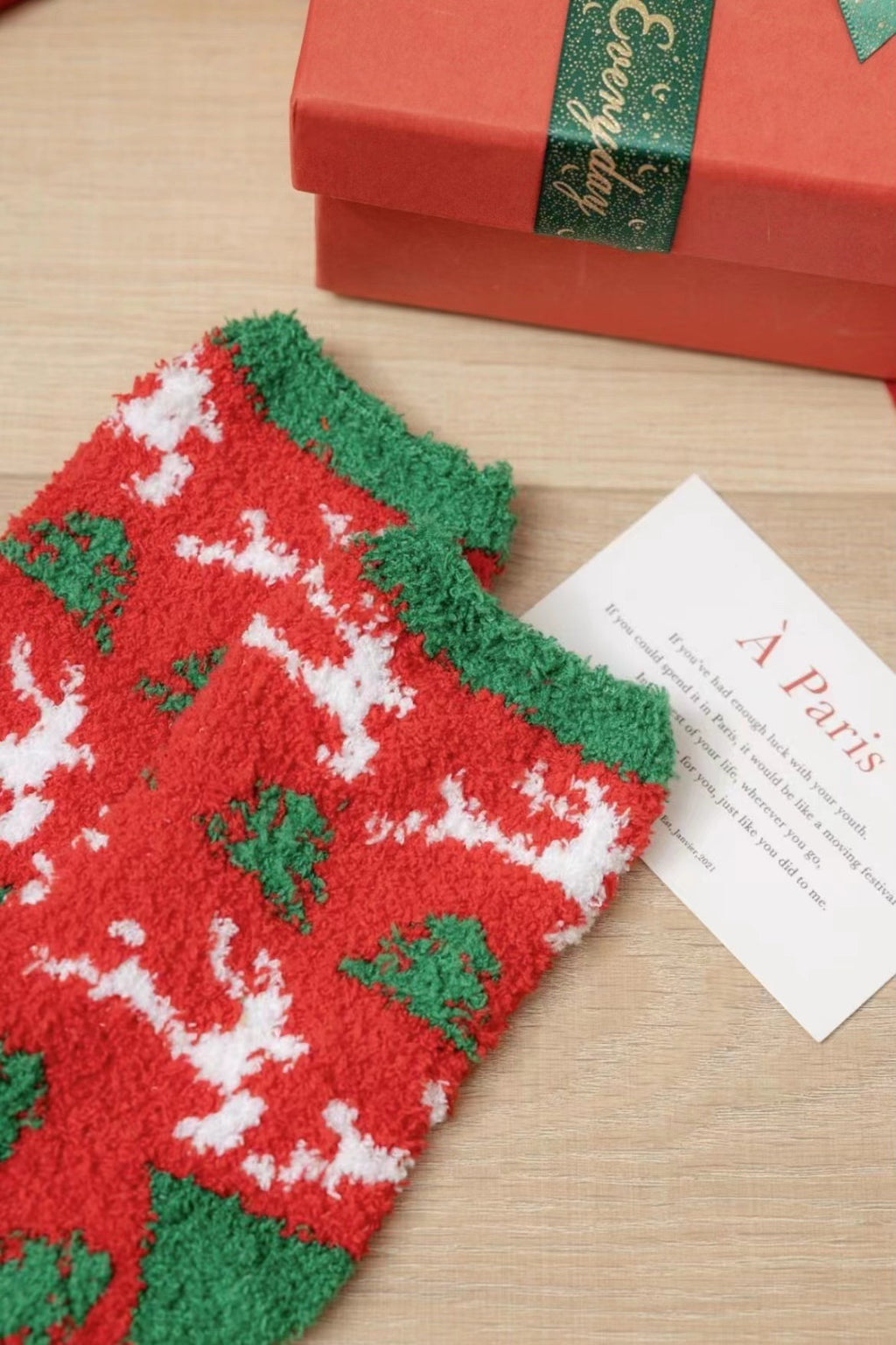Coral fleece Christmas socks autumn and winter thick tube socks New Year gift socks cartoon Christmas socks cross-border wholesale