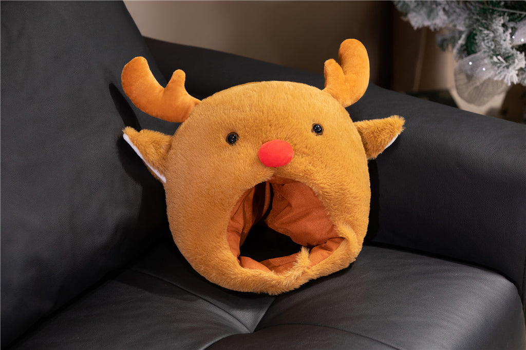 Cute Cartoon Animals, Christmas, Reindeer Headgear, Plush Headgear, Event Performance, Headgear Props, Photo Shoot