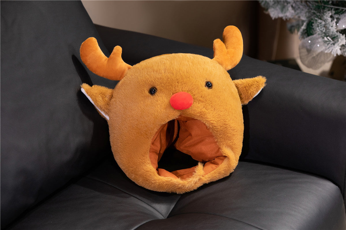 Cute Cartoon Animals, Christmas, Reindeer Headgear, Plush Headgear, Event Performance, Headgear Props, Photo Shoot