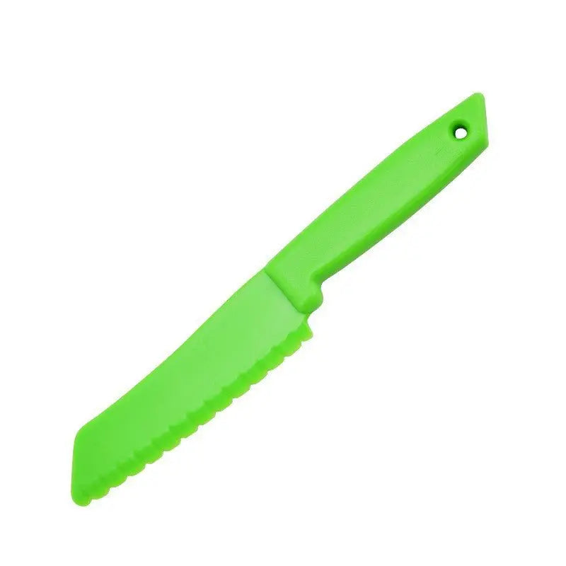 Children's Safety Food Knife Set 4-Piece Early Education Kitchen Plastic Knife Baking Bread Serrated Knife - Kasa & Pet
