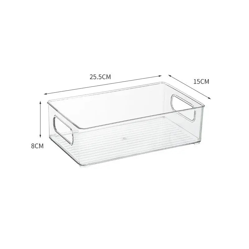 Desktop Storage Box Small Miscellaneous Stationery Sticky Notes Handbook Pencil Transparent Narrow Long Storage Storage Box Kasa & Pet