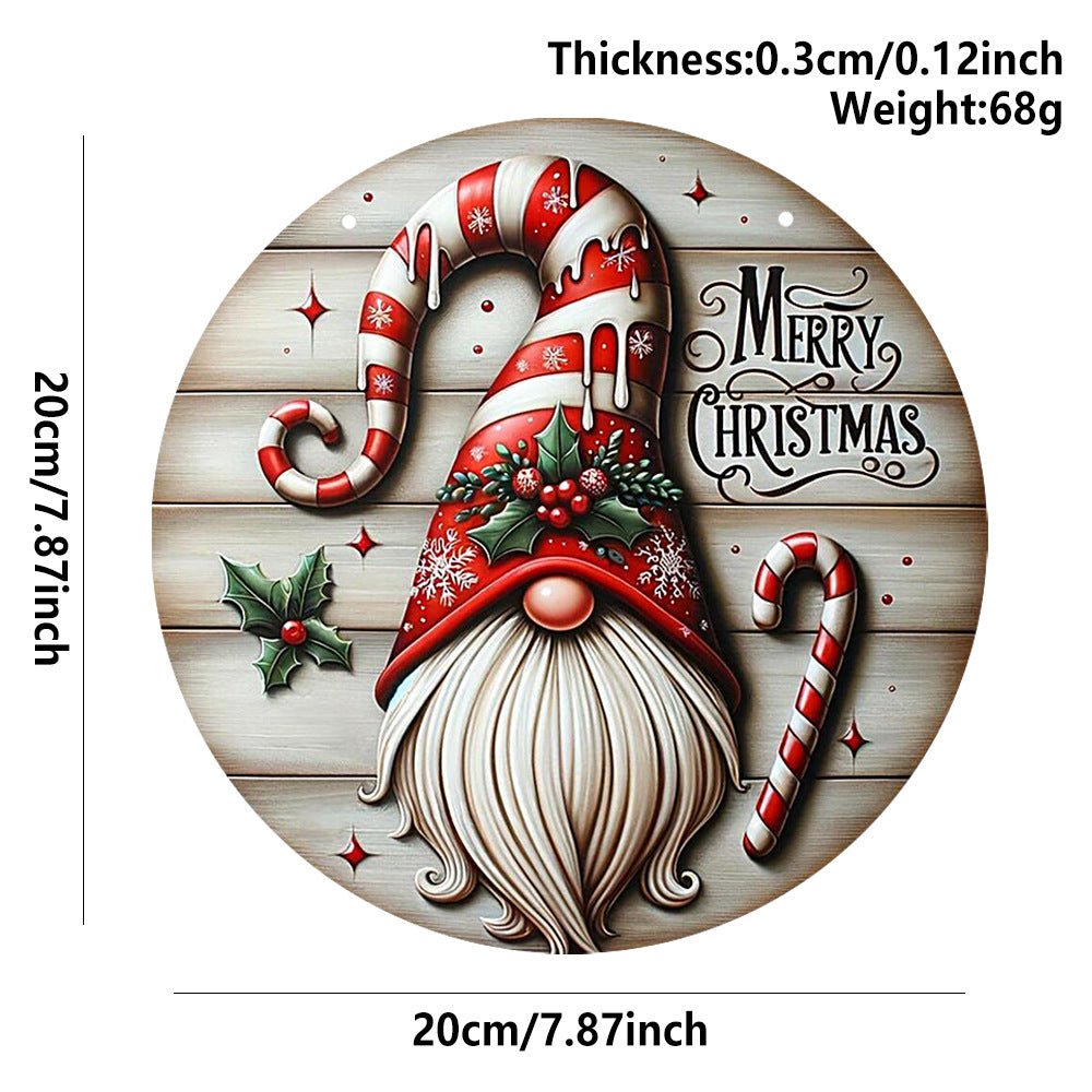 in stock Christmas Creative Hanging Wooden Crafts Round Door Sign Wooden Tag Series Decorative Pendant