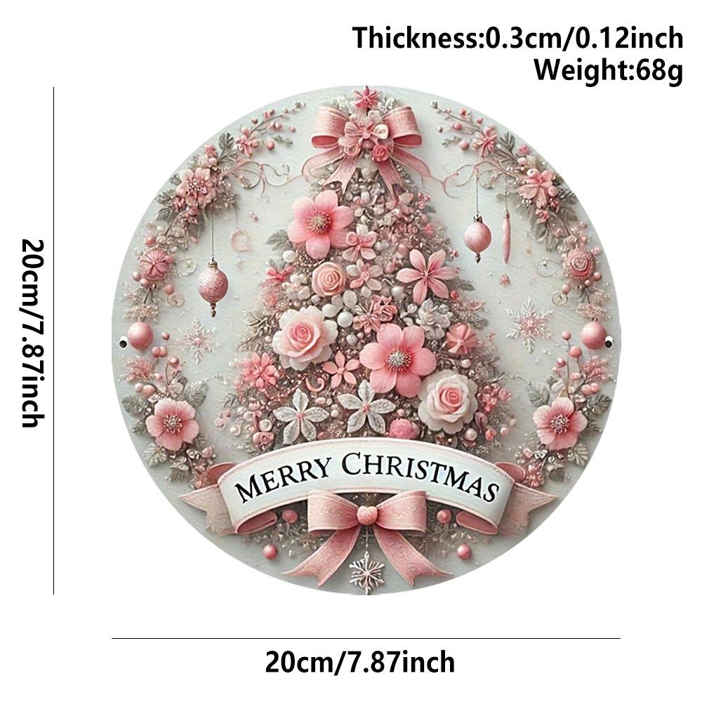 in stock Christmas Creative Hanging Wooden Crafts Round Door Sign Wooden Tag Series Decorative Pendant