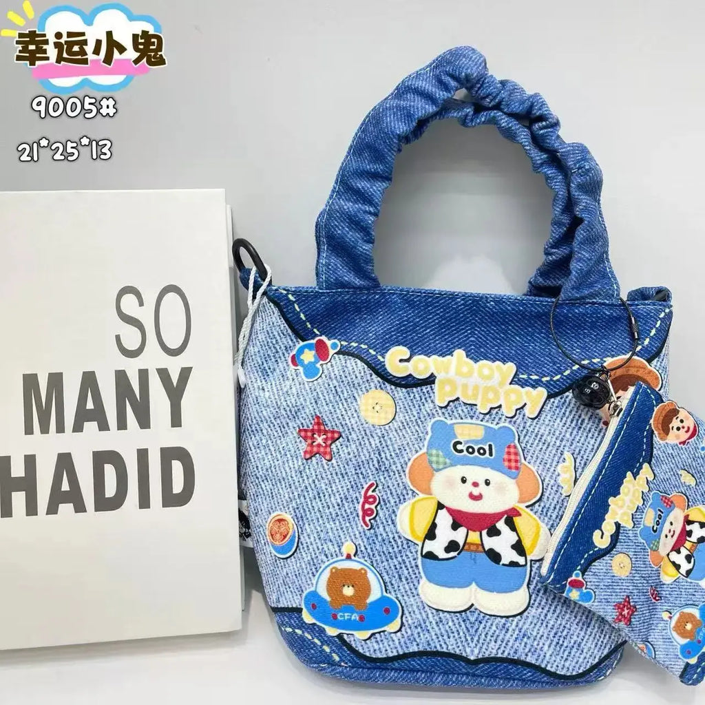 In-Stock New Small Cloth Bag Ins Cute Cartoon Women's Summer Cloth Bag Handbag Casual Tote Bag Upgrade Kasa & Pet