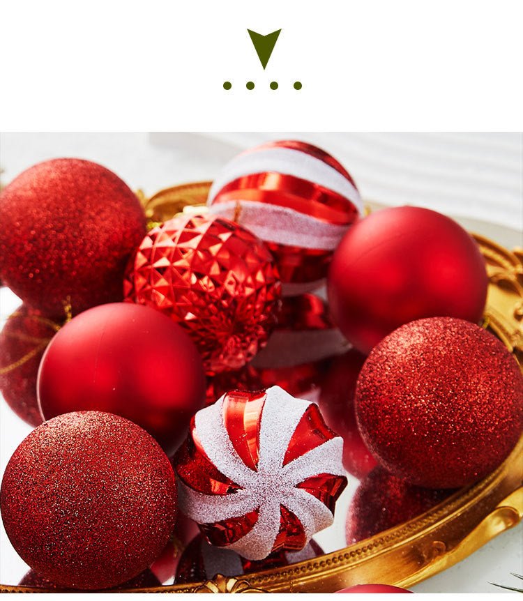 Cross-border New Christmas Tree Decoration Pendant Electroplated Paintted Ball Hanging Hollow Ball Hanging Christmas Decorations