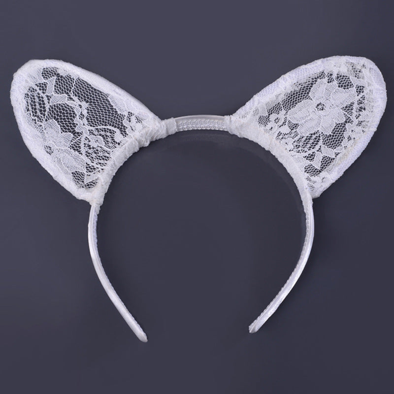 Sexy accessories new lace cat ears black headband mask ball party photography Halloween headdress