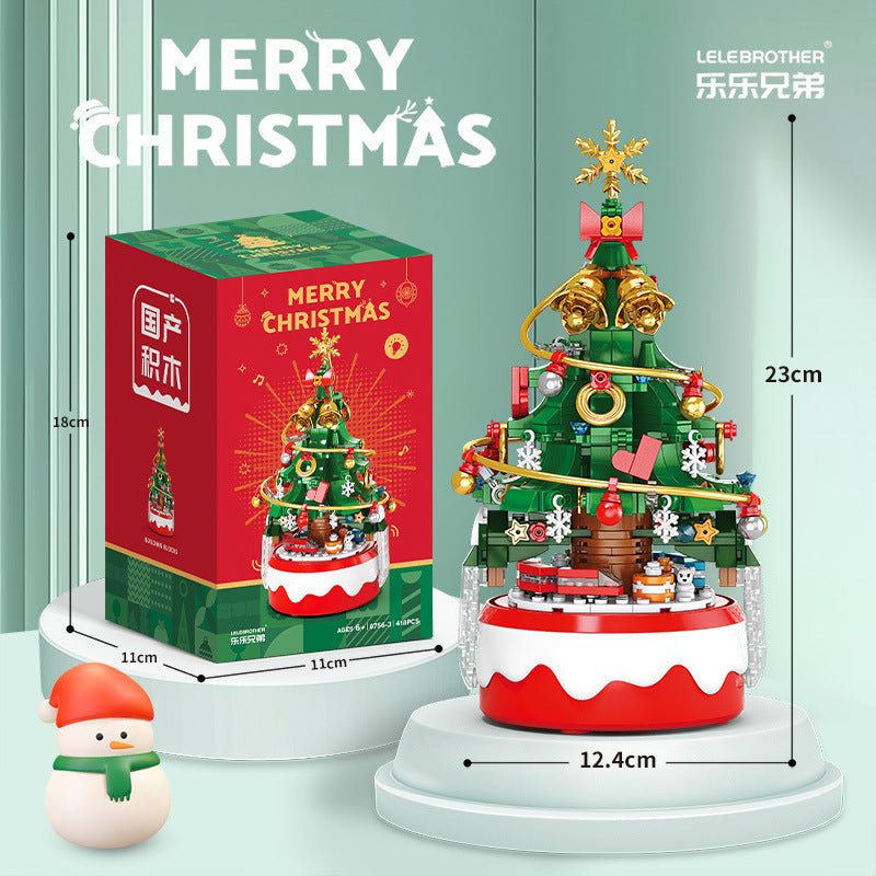 Lele Brothers 8756 Christmas Tree Music Box Assembled Christmas Building Blocks Toy Ornaments Christmas Holiday Gifts Wholesale - Kasa & Pet