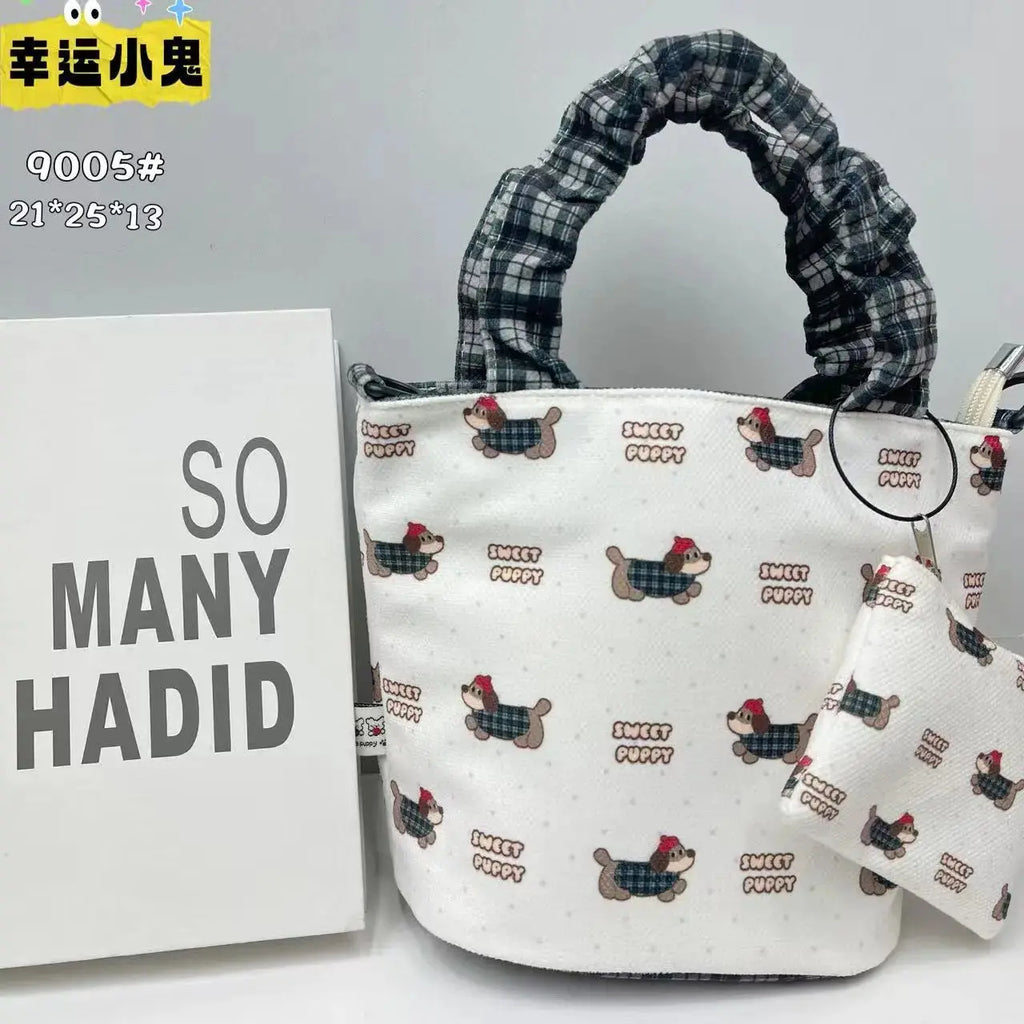 In-Stock New Small Cloth Bag Ins Cute Cartoon Women's Summer Cloth Bag Handbag Casual Tote Bag Upgrade Kasa & Pet