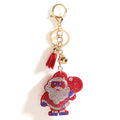 Cross-border Christmas Series Rhinestone Keychain Gift Santa Claus Reindeer Cute Creative Small Pendant Bag Hanging Ornaments