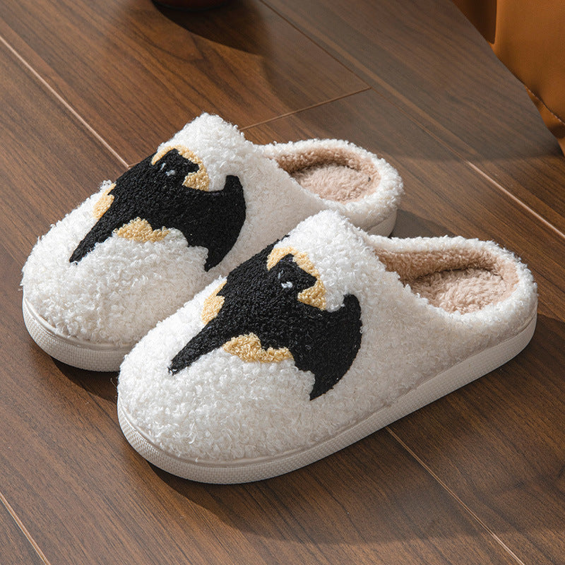 Halloween towel embroidery cross-border foreign trade men and women couples indoor home wood floor Mao Mao slippers