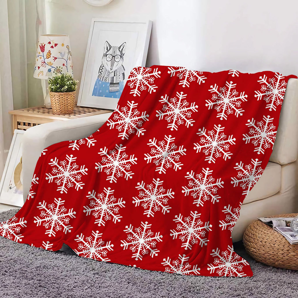 Christmas Decoration Blanket Holiday Blanket Red Festive Blanket Christmas Tree Polo Sofa Blanket Flannel Blanket