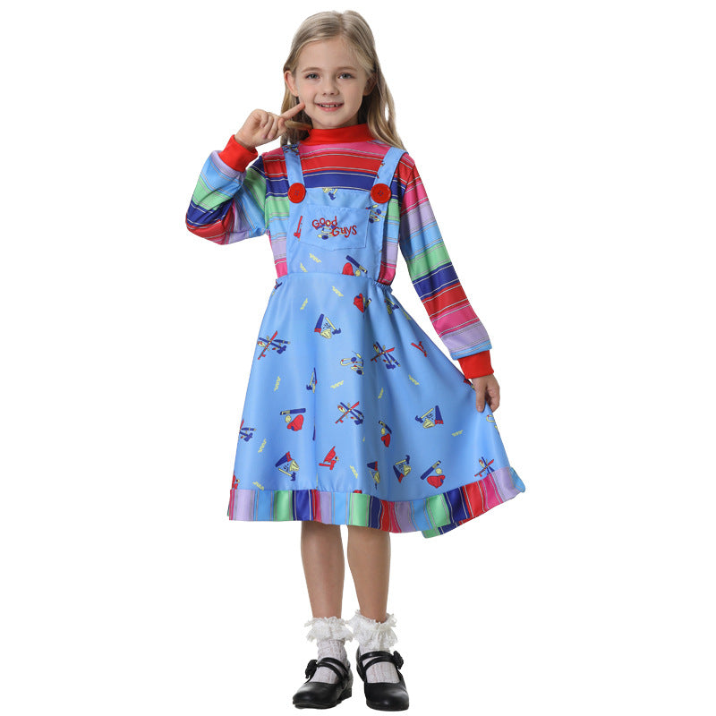 Halloween Children's Costume Ghost Baby Return Soul Series Children's Performance Costume Ghost Baby Chagi Horror Clown Playing Costume