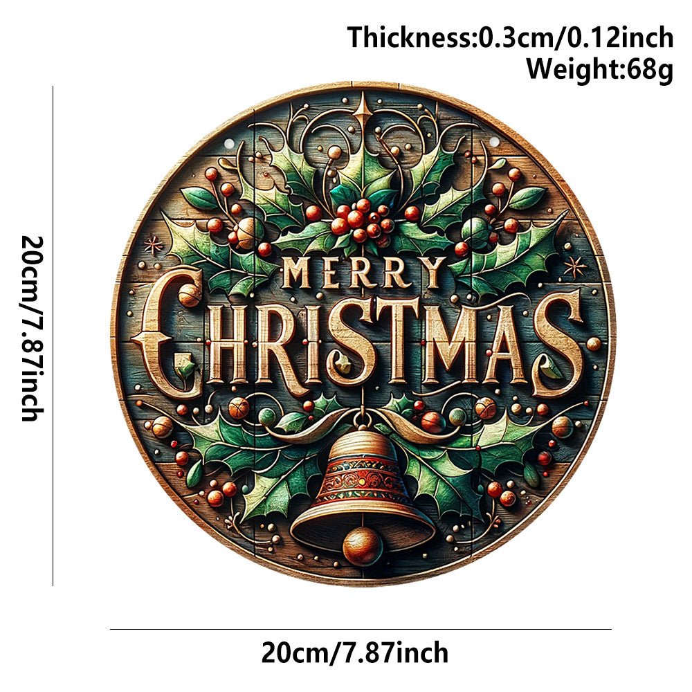 in stock Christmas Creative Hanging Wooden Crafts Round Door Sign Wooden Tag Series Decorative Pendant