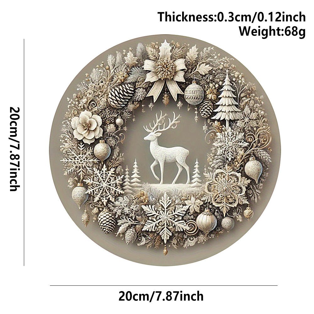 in stock Christmas Creative Hanging Wooden Crafts Round Door Sign Wooden Tag Series Decorative Pendant