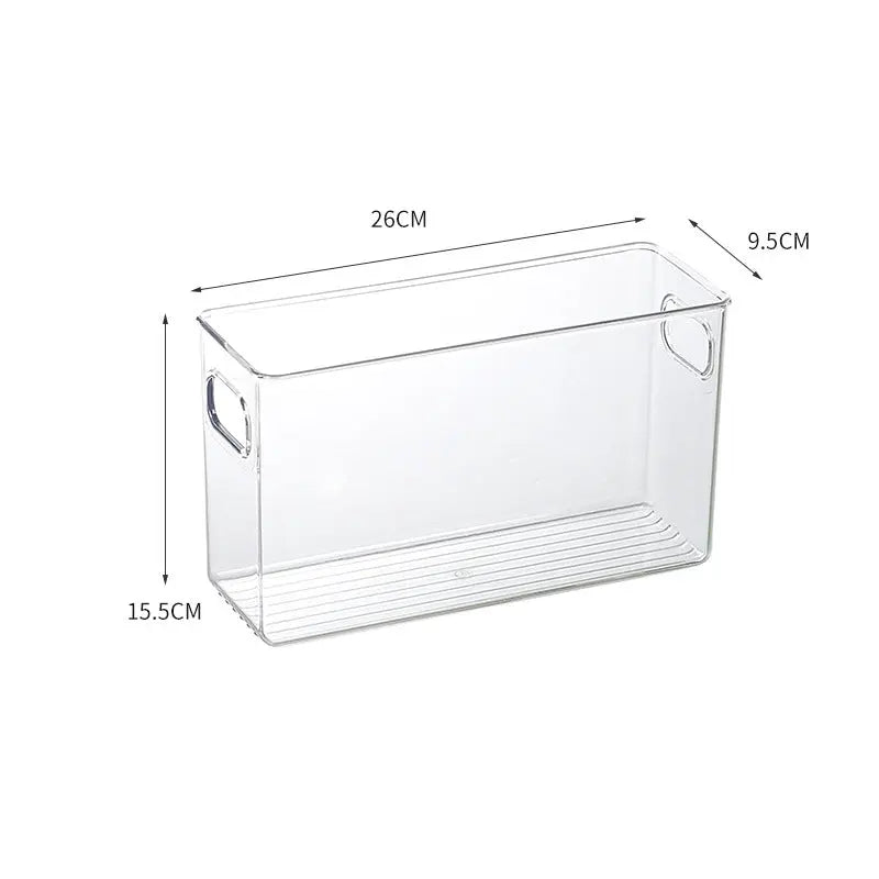 Desktop Storage Box Small Miscellaneous Stationery Sticky Notes Handbook Pencil Transparent Narrow Long Storage Storage Box Kasa & Pet