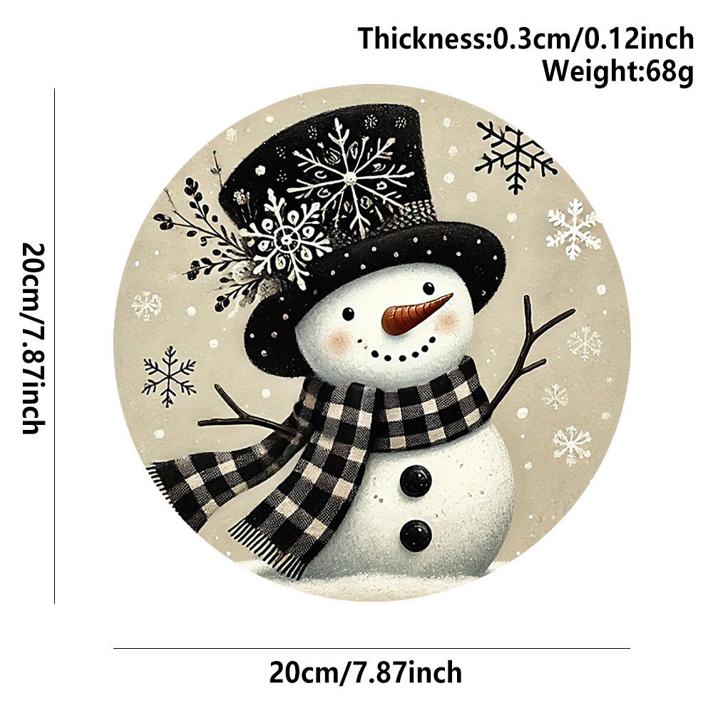 in stock Christmas Creative Hanging Wooden Crafts Round Door Sign Wooden Tag Series Decorative Pendant
