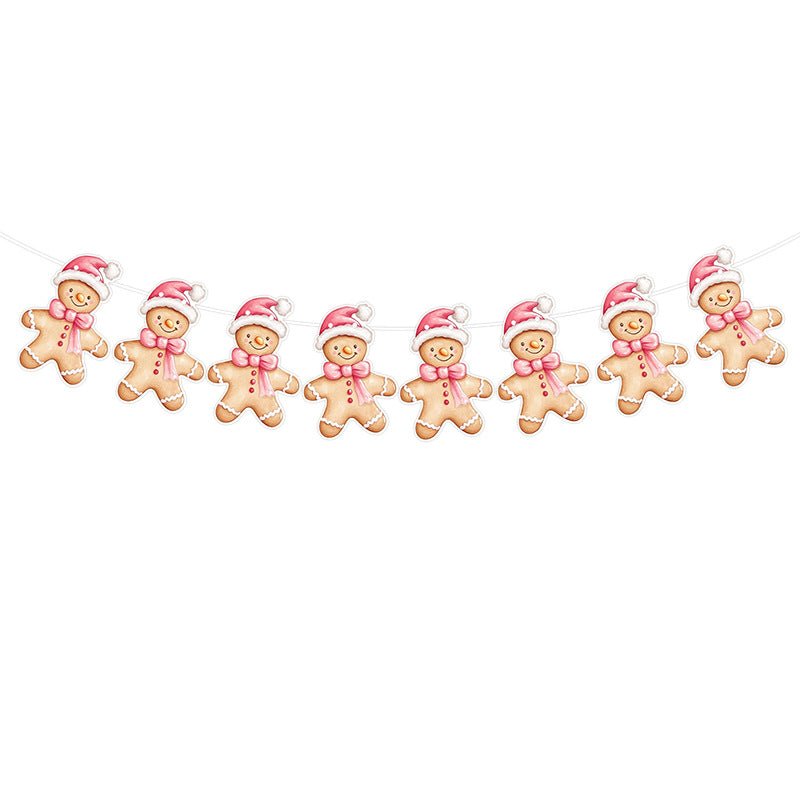 Amazon New Product Party Supplies Christmas Flag Set Christmas Garland Banner Venue Decoration
