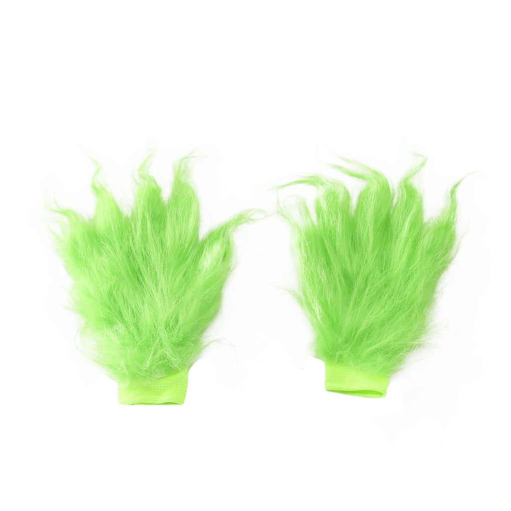 Popular Christmas clothing long hair monster cosplay Santa Claus green hair monster Grinch Christmas performance clothing