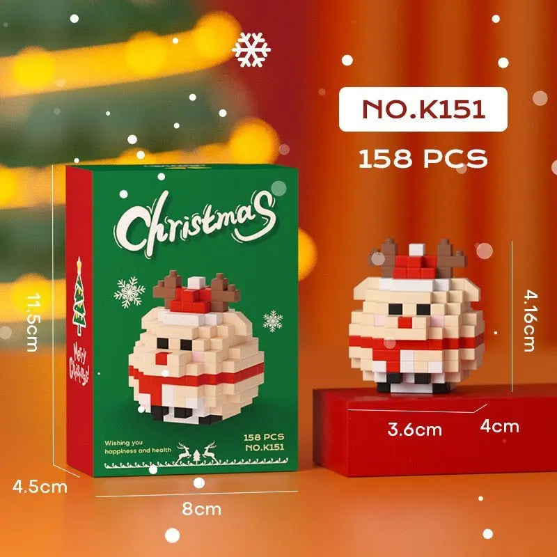 What is the cross-border Christmas building block ball micro-particle assembly puzzle snowman Christmas tree ornaments boys and girls gifts - Kasa & Pet