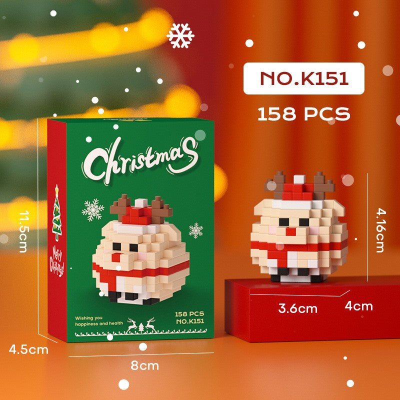What is the cross-border Christmas building block ball micro-particle assembly puzzle snowman Christmas tree ornaments boys and girls gifts - Kasa & Pet