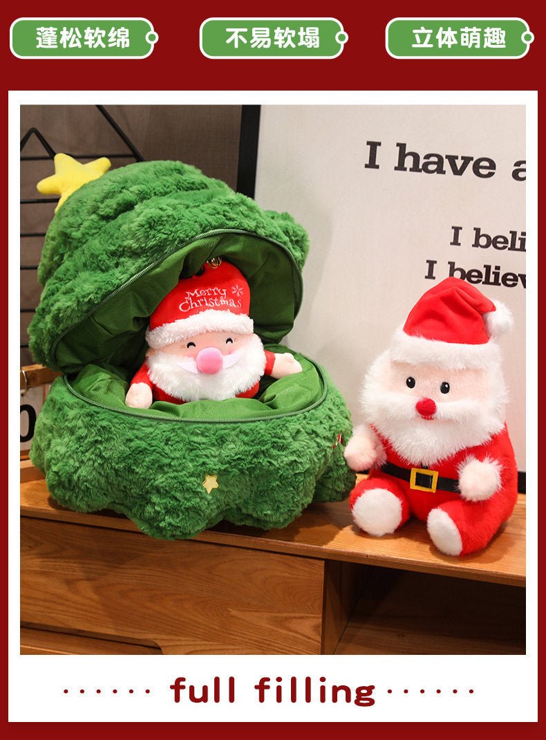 Cross-Border Merry Christmas Tree Doll Plush Toy Christmas Pillow Old Man Elk Doll Christmas Eve Children's Gift