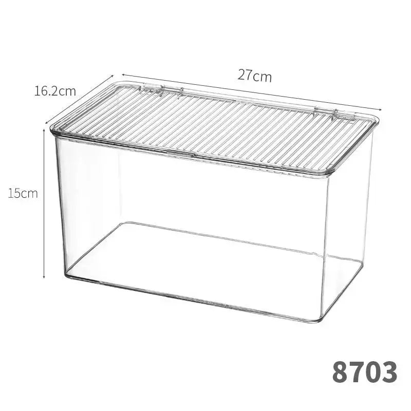 Desktop Storage Box with Lid Flip-Top Rectangular Transparent Acrylic Storage Box Kitchen Cosmetics Sundry Work Station Kasa & Pet