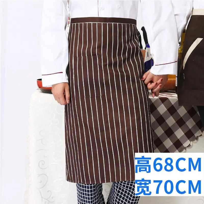 Chef work clothes apron half-length men's and women's hotel restaurant restaurant kitchen catering business special half-waist - Kasa & Pet