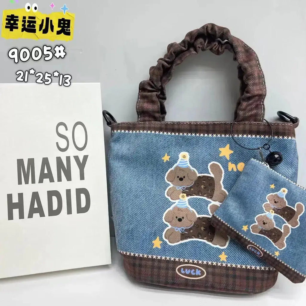 In-Stock New Small Cloth Bag Ins Cute Cartoon Women's Summer Cloth Bag Handbag Casual Tote Bag Upgrade Kasa & Pet