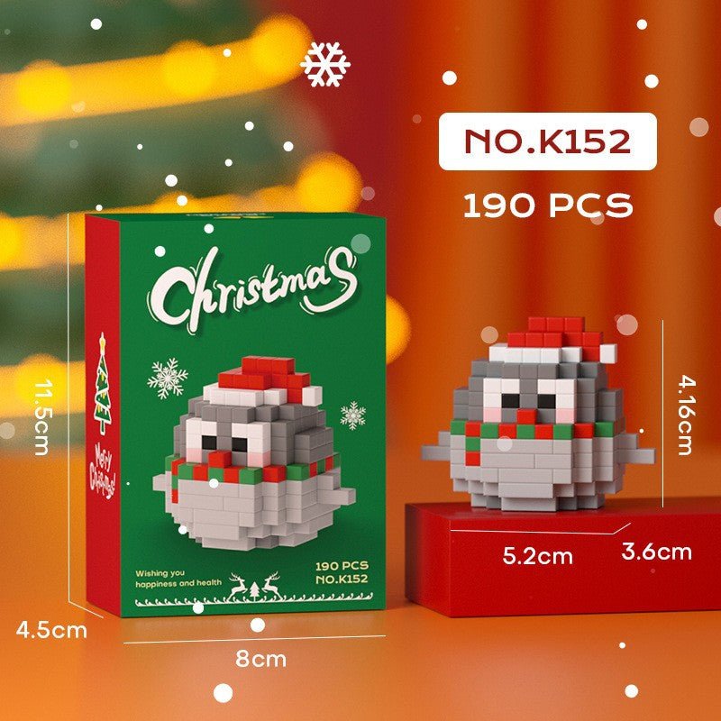 What is the cross-border Christmas building block ball micro-particle assembly puzzle snowman Christmas tree ornaments boys and girls gifts - Kasa & Pet