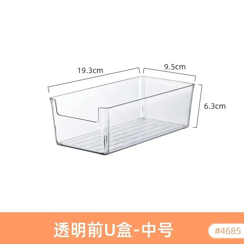 Desktop Storage Box Drawer Built-in Partition Transparent Acrylic Narrow Long Rectangular Cosmetic Workstation Kitchen Kasa & Pet