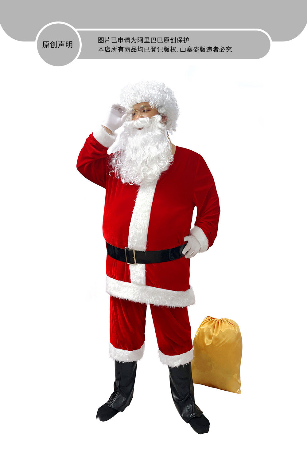 European and American Cross-Border Christmas Clothing Long-Sleeved Women's Christmas Dress Thickeneded Santa Claus with Shawl Christmas Queen Costume
